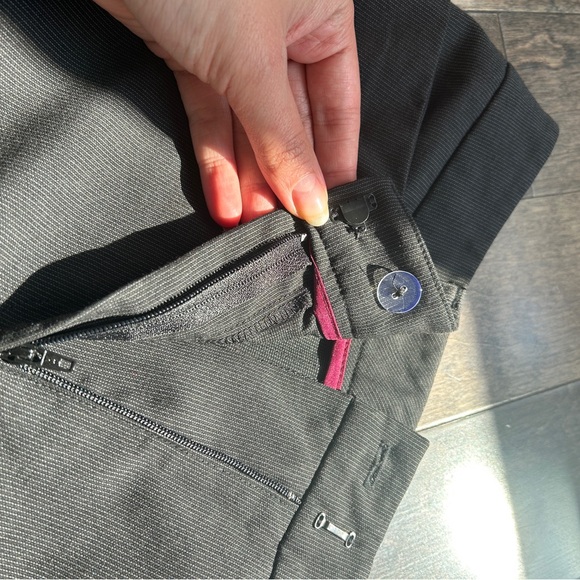 Business Tailored Pinstripe Trousers in Dark Grey - Picture 5 of 8